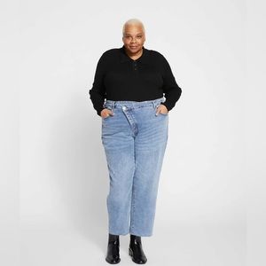 Universal Standard high rise crossover jeans